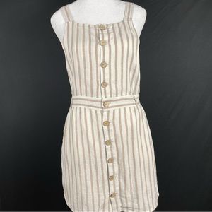 Garage Brand Striped Jumper Bib Overalls Skirt Size Medium